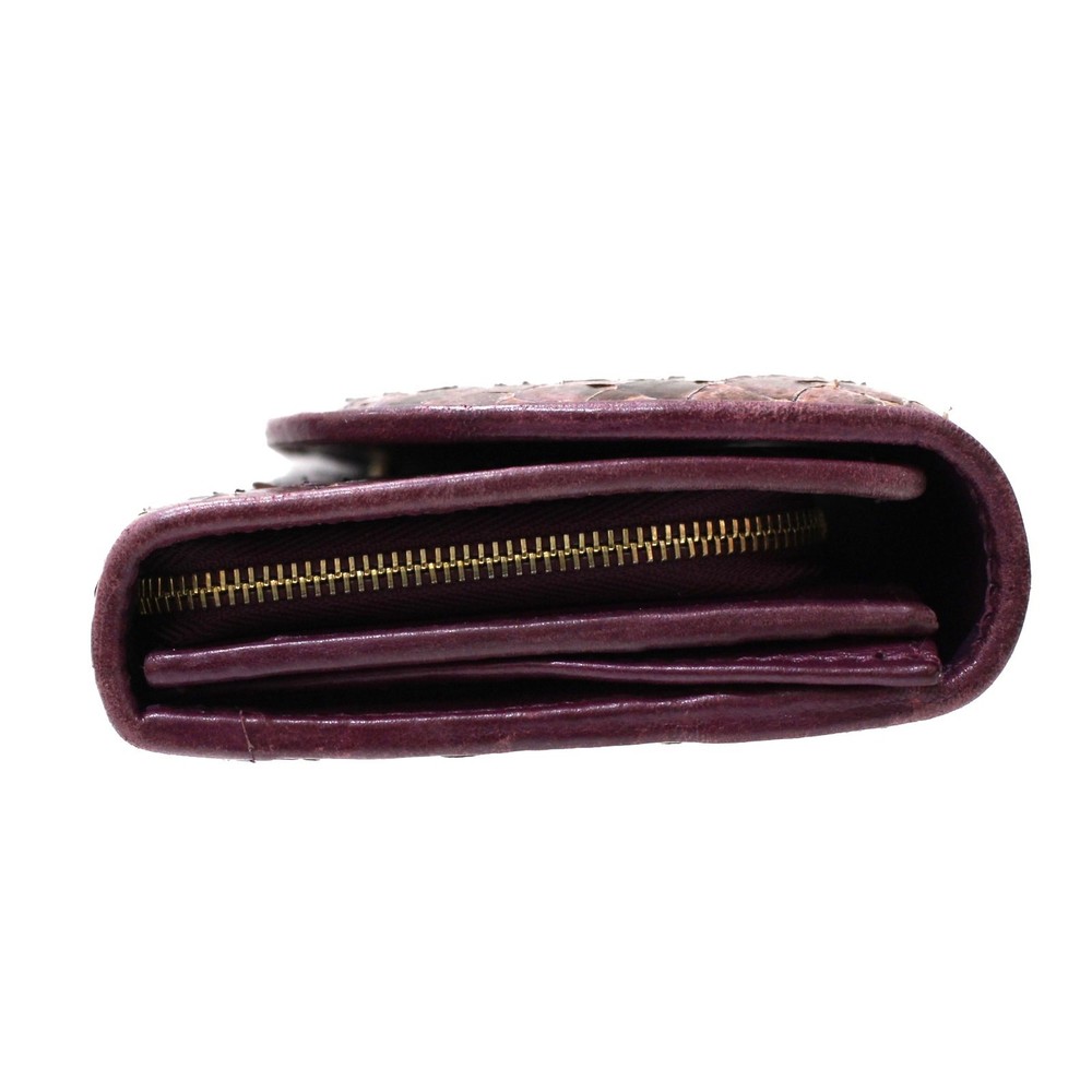 Gucci Double Gg Continental Python Wallet Purple … - image 3